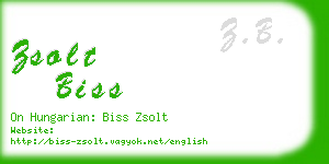 zsolt biss business card